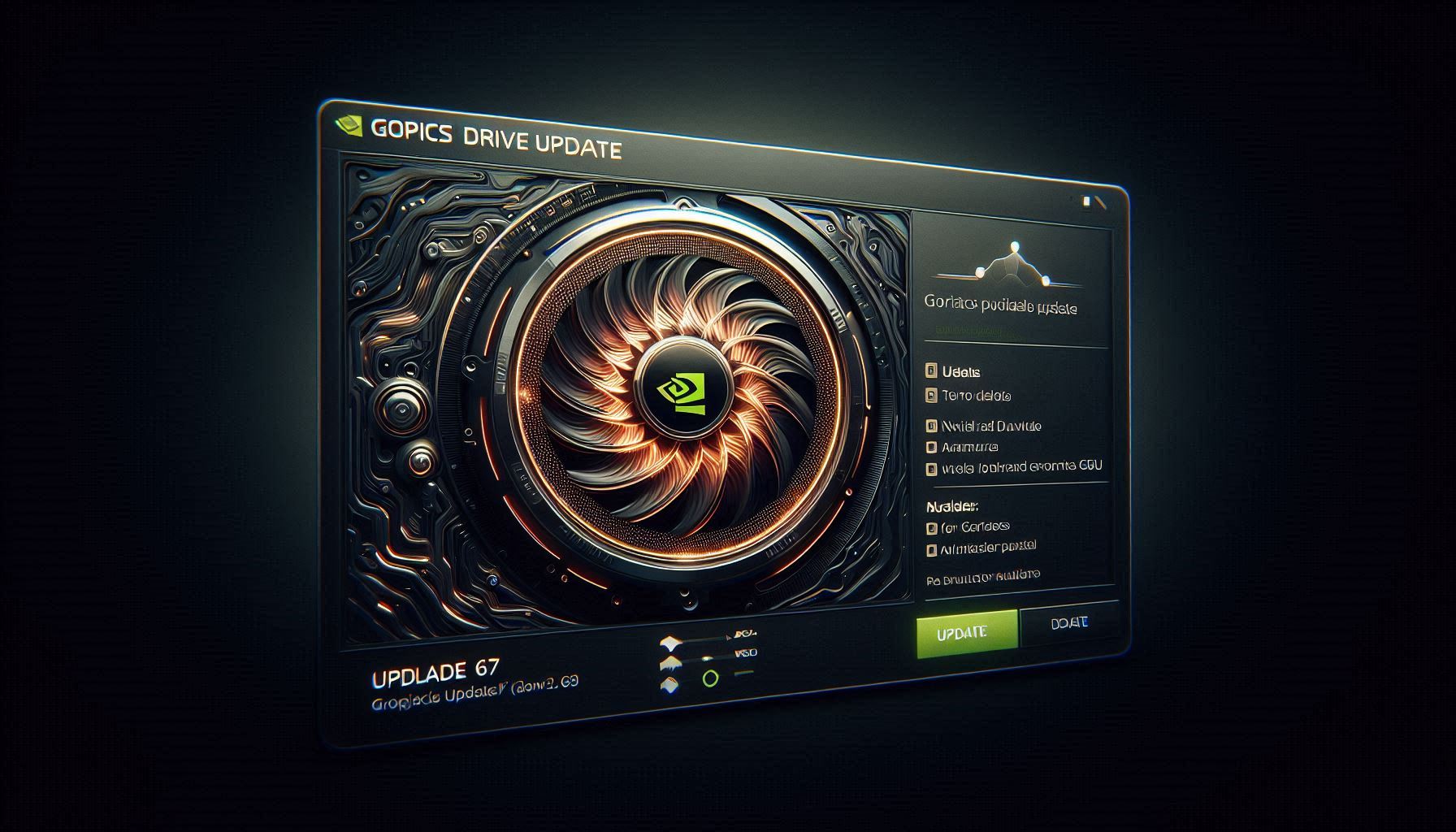 Graphics driver update tool showing available updates.