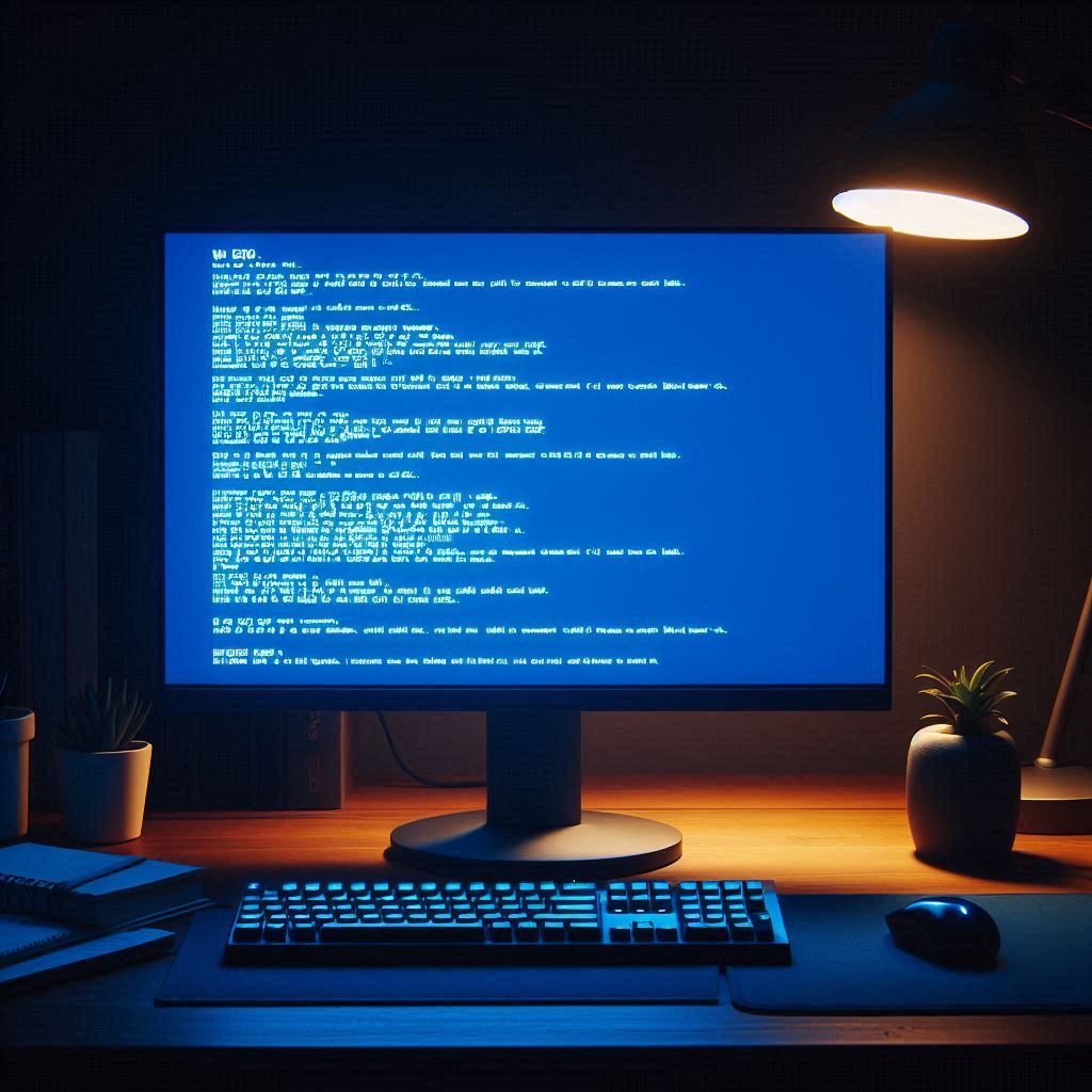 A computer displaying a BSOD error.