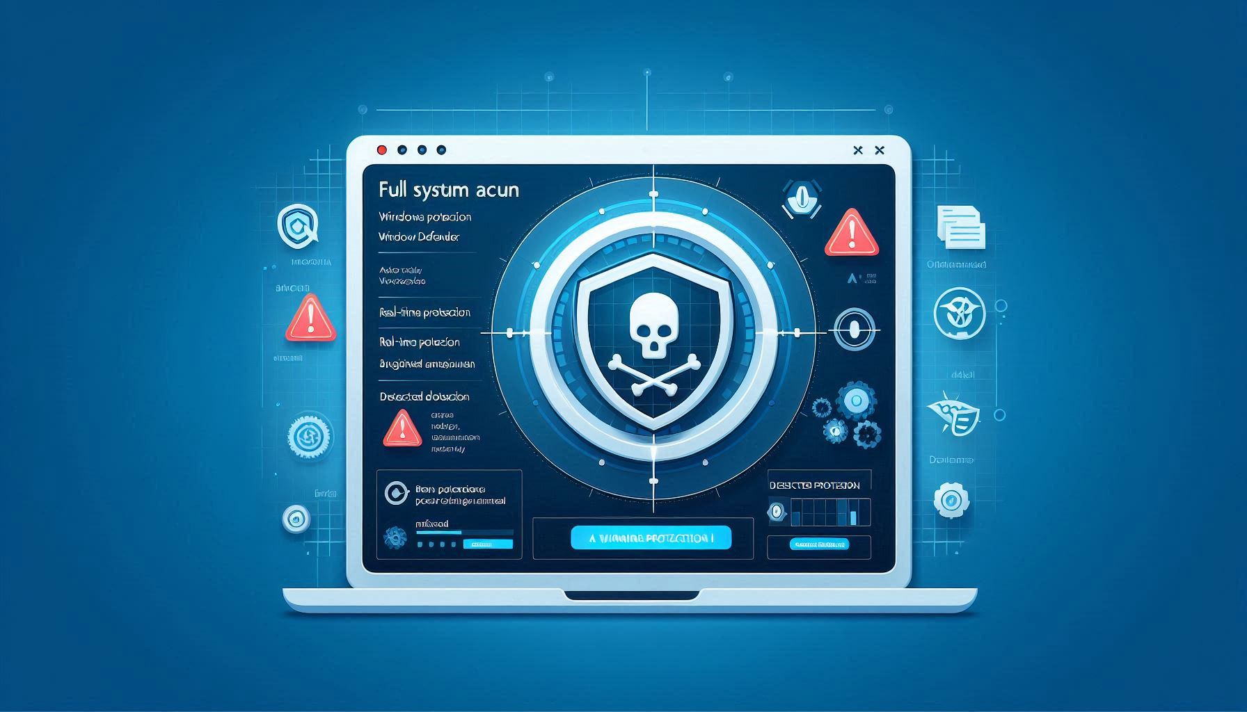 An antivirus scanning window with detected threats.