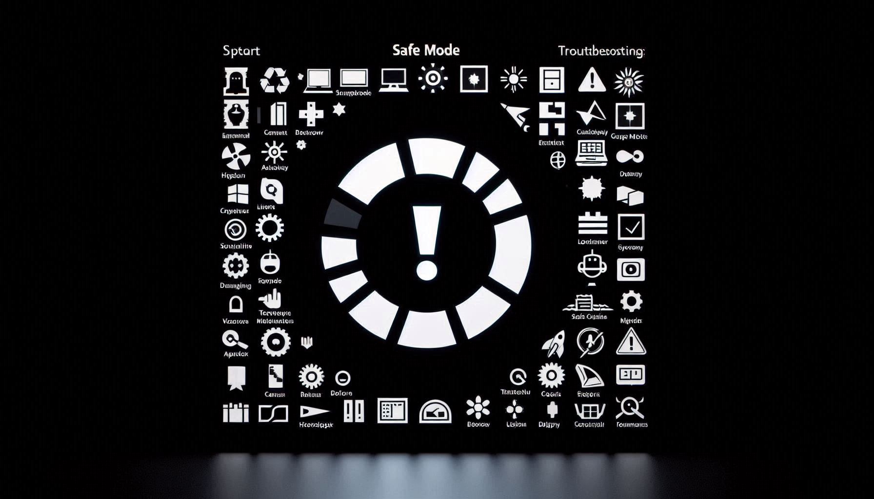 Windows Safe Mode startup screen.